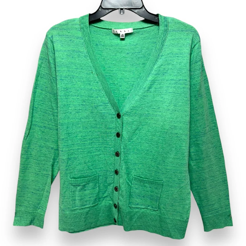 Sweater Cardigan By Cabi In Green, Size: L