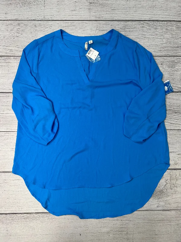 Top Long Sleeve By Cato In Blue, Size: Xl