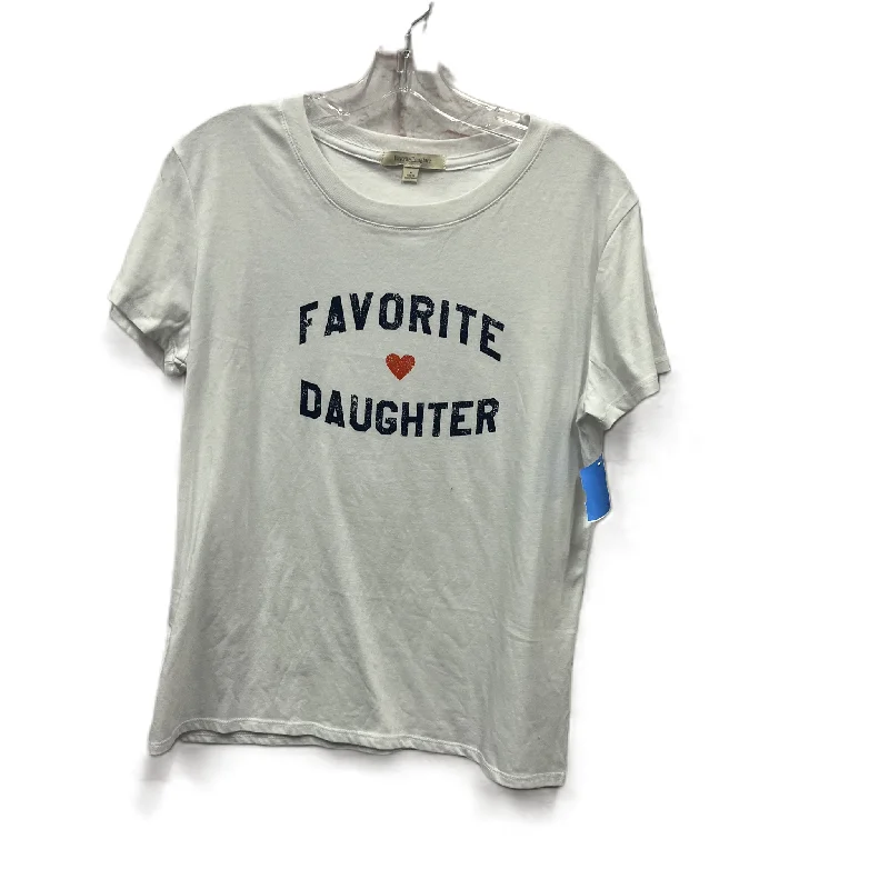 Top Short Sleeve Basic By Favorite Daughter In White, Size: M