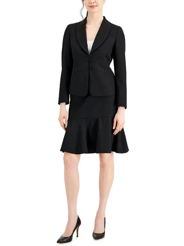 Womens Shawl Collar Work Wear Two-Button Blazer