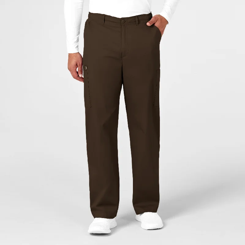 WonderWORK Men's Cargo Scrub Pant - Chocolate