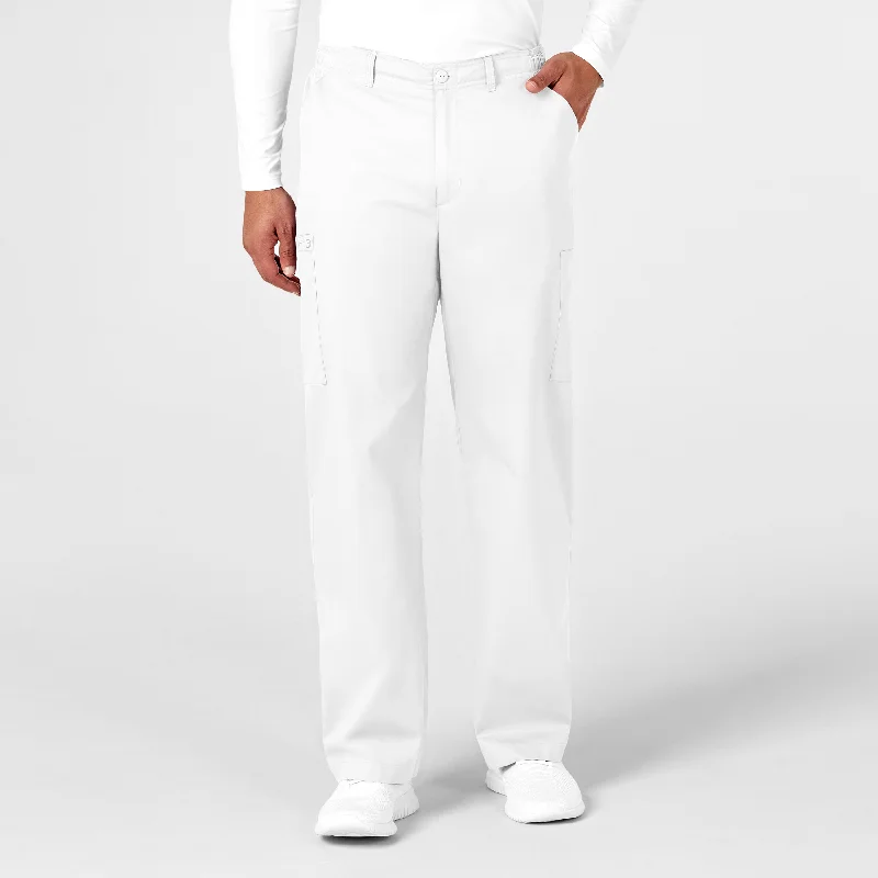 WonderWORK Men's Cargo Scrub Pant - White