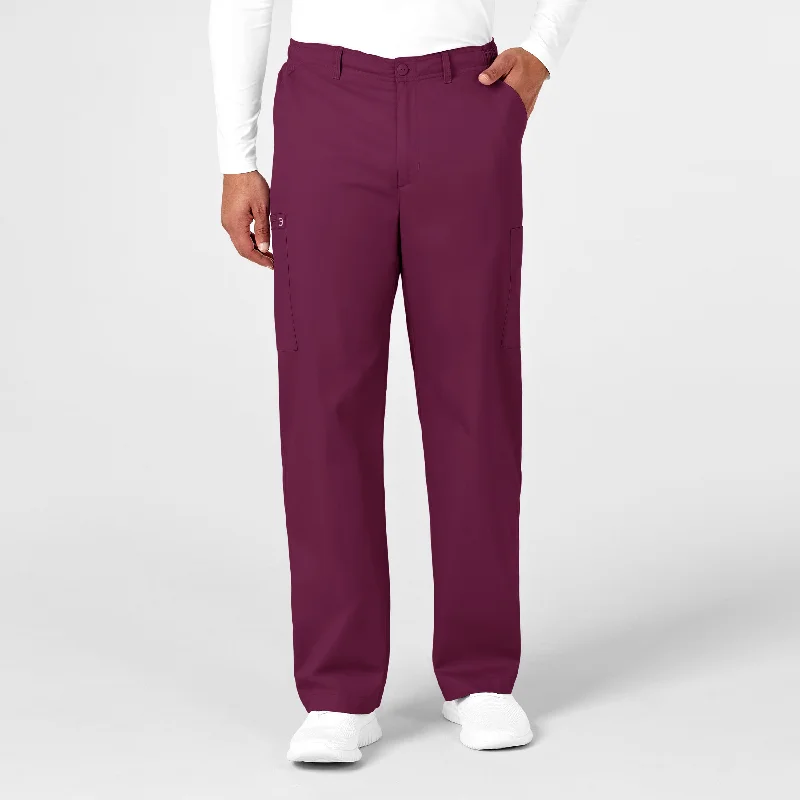 WonderWORK Men's Cargo Scrub Pant - Wine