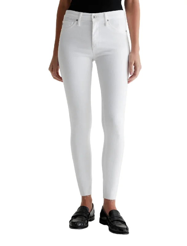 Farrah Skinny Ankle Jeans In White