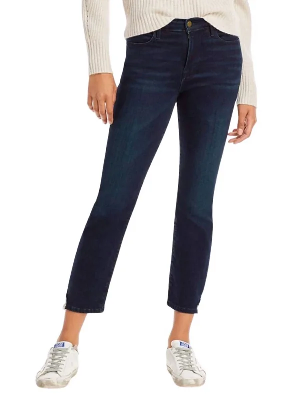 Le High High Rise Straight Leg Jeans In Porter Chew