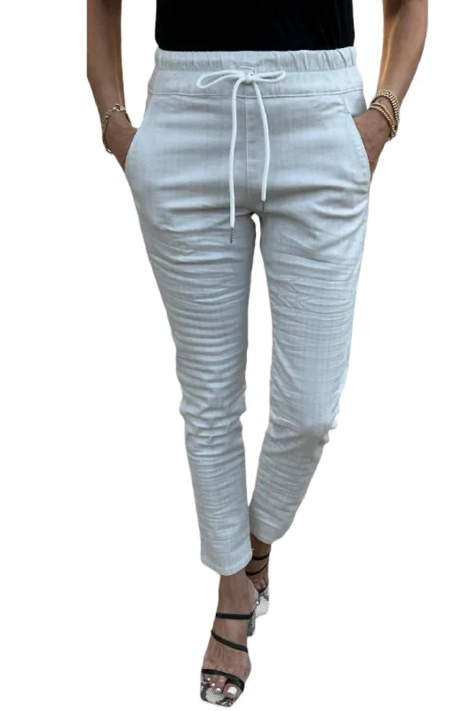 Shely Pants In Platinum Herringbone