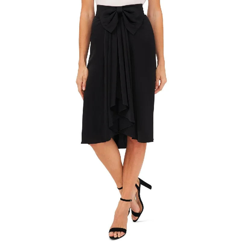 CeCe Womens Holiday Affair Asymmetric Hi Low Wrap Skirt