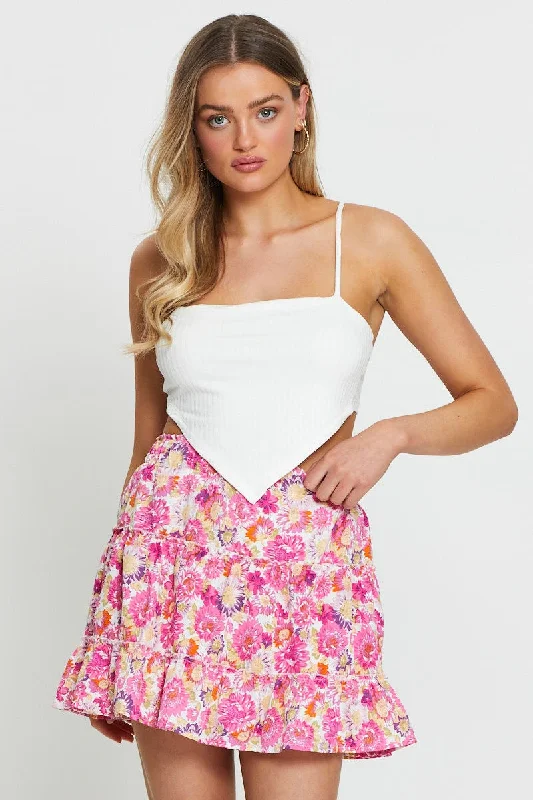 Print Skater Skirt